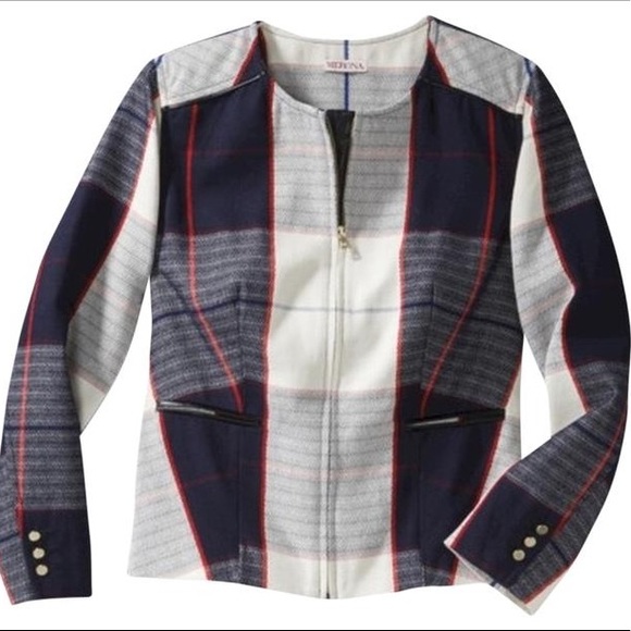 Plaid Blazer Jacket - Picture 2 of 6